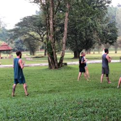 Students training with Grandmaster Teh in the Lake Gardens in Taiping